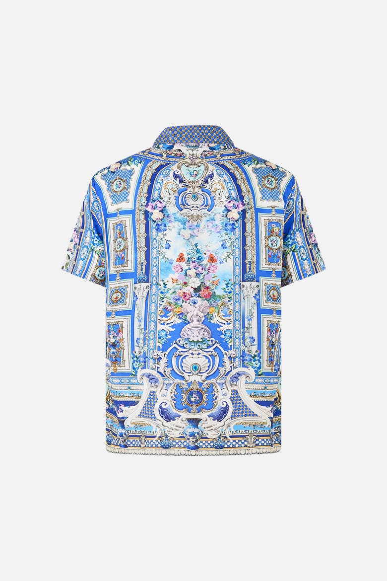 Short Sleeve Camp Collared Shirt, Alternate, color, Ottoman Opulence