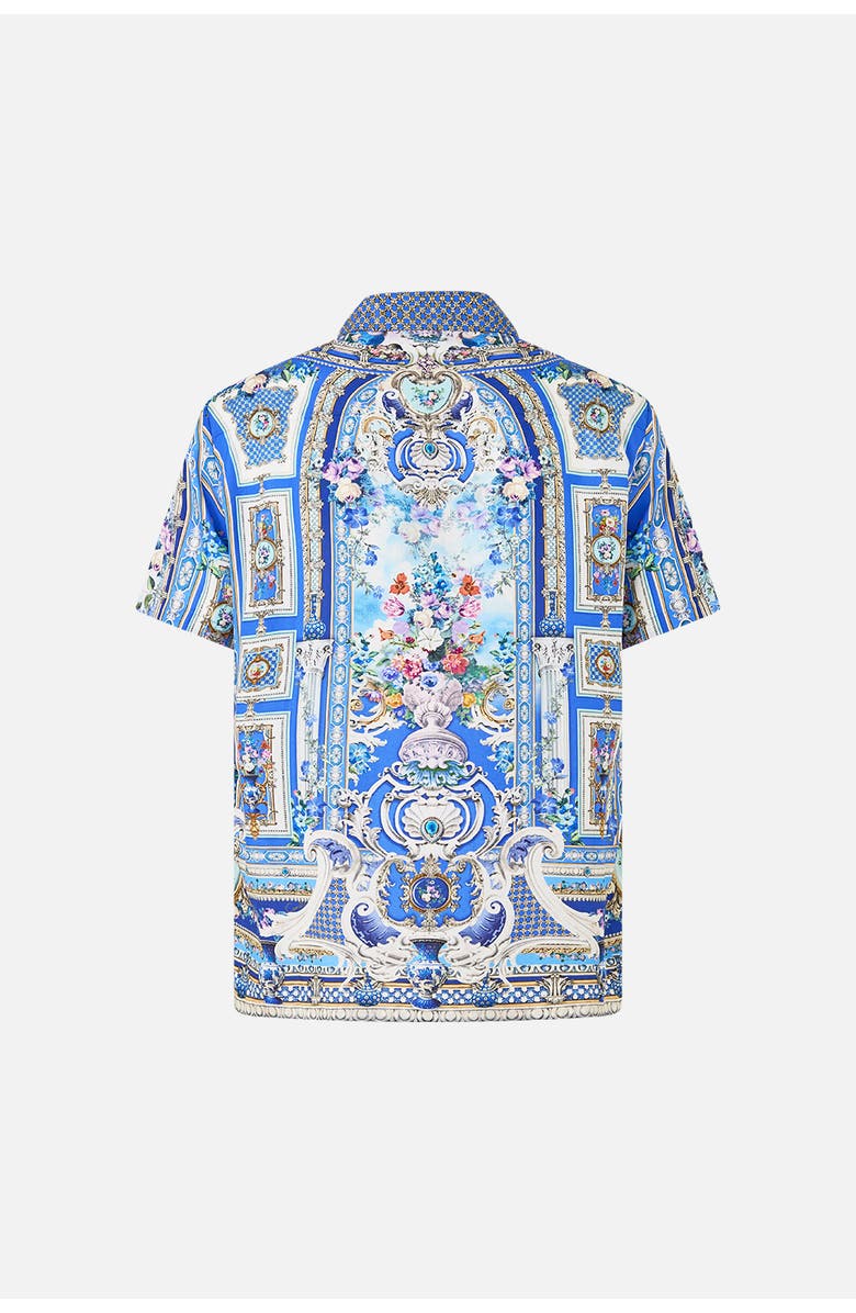 Camilla Short Sleeve Camp Collared Shirt, Alternate, color, Ottoman Opulence