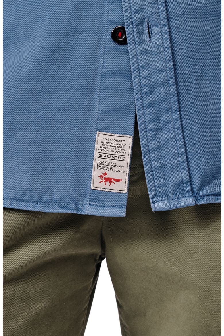 Cole Long Sleeve Twill Overshirt, Alternate, color, Blue