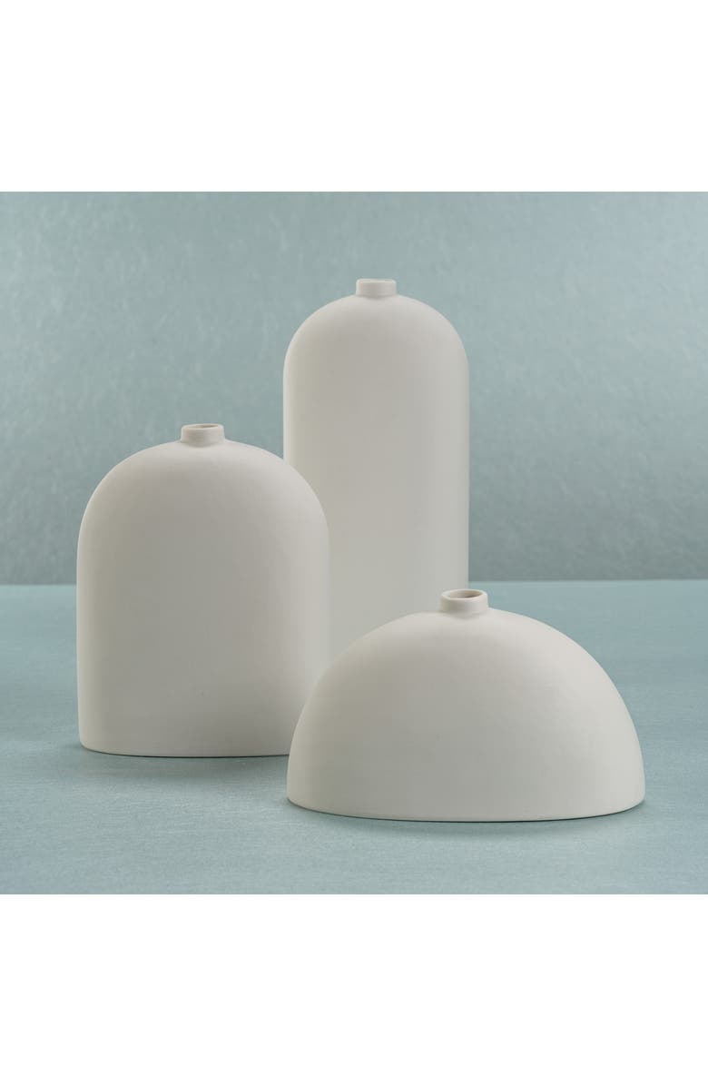 Zodax Lucca Arched Porcelain Vase, Alternate, color, White