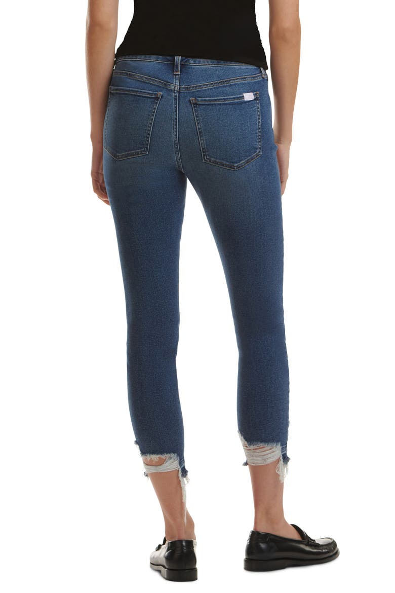 Frayed Release Hem Mid Rise Ankle Skinny Jeans, Alternate, color, BRYNN