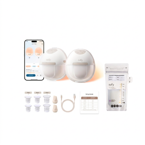 Heated Wearable Breast Pump E20 With 120 Pieces Milk Storage Bags