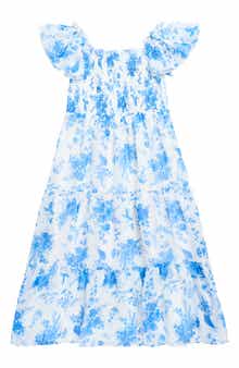 Rare Editions Kids' Floral Toile Maxi Dress