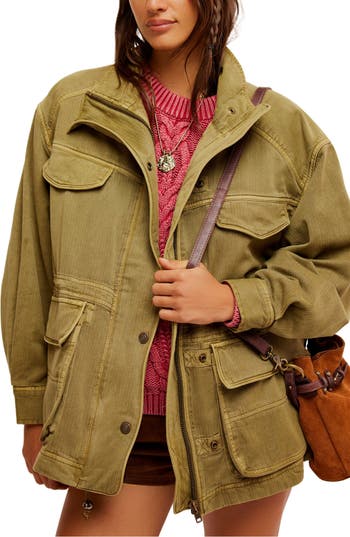 FREE PEOPLE FREE PEOPLE ARYA COTTON TWILL UTILITY JACKET