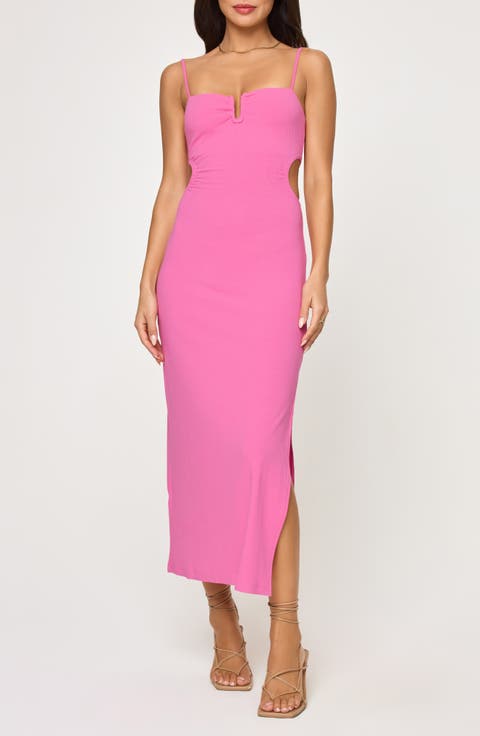 Cameron Cutout Rib Cover-Up Midi Dress