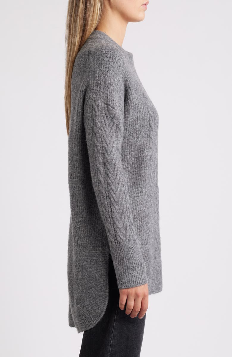 Hatley Cable Stitch High-Low Sweater Tunic, Alternate, color, 