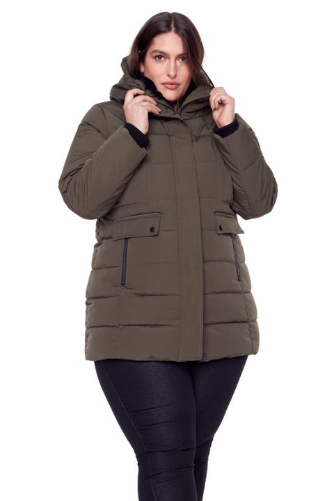 KOOTNEY PLUS SIZE - Vegan Down Mid-Length Parka Coat