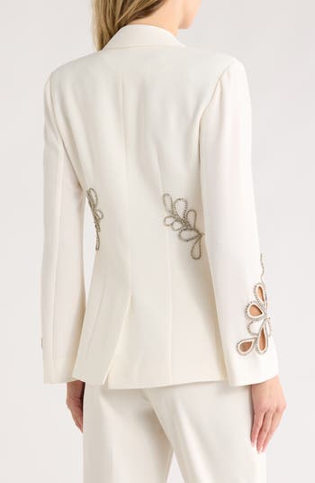 Cheyenne Rhinestone Paisley One-Button Blazer
