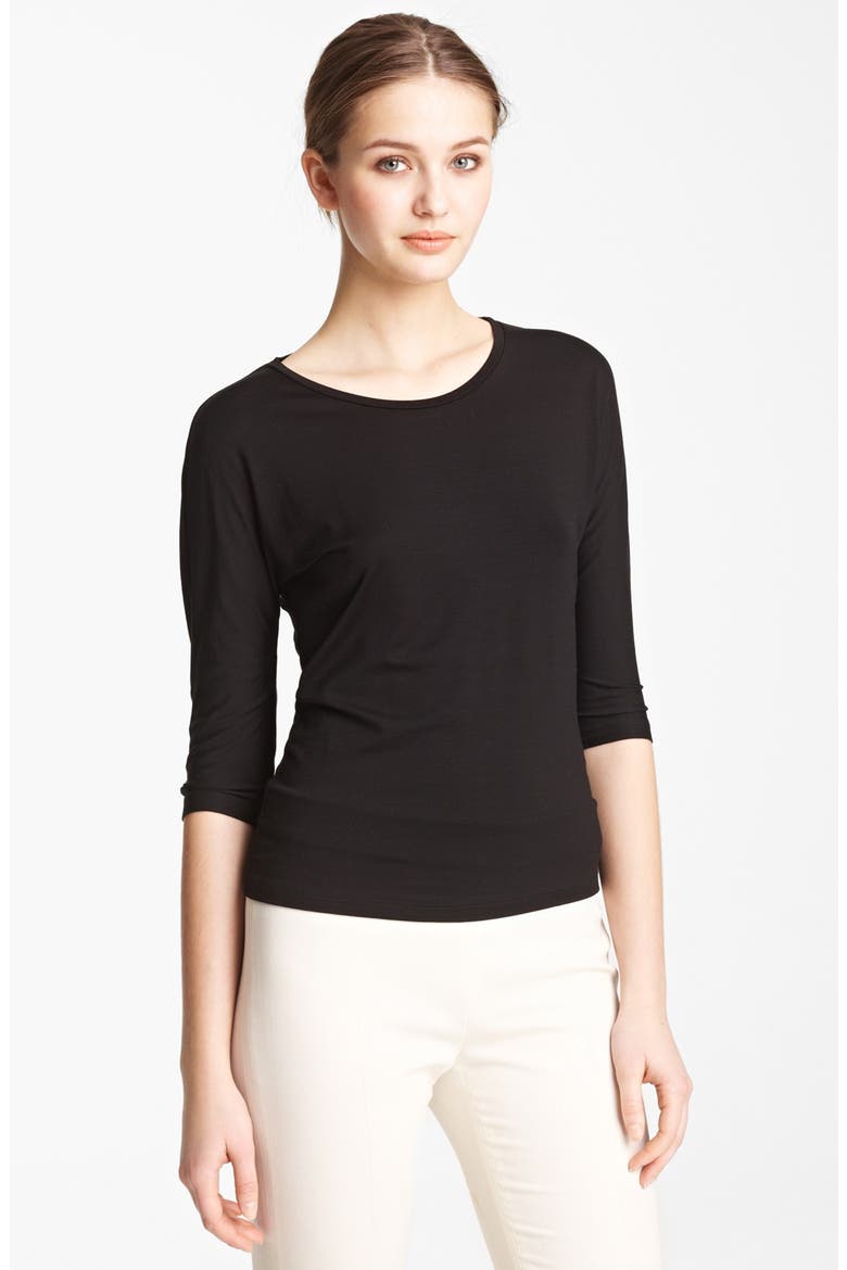 'Circe' Scoop Neck Jersey Tee, Main, color, BLACK