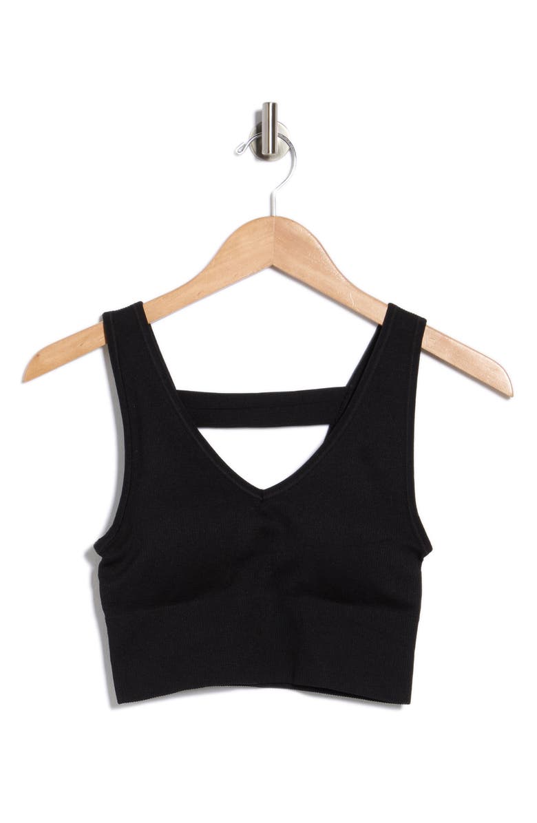 90 DEGREE BY REFLEX Bianca Seamless Crop Tank, Main, color, Black
