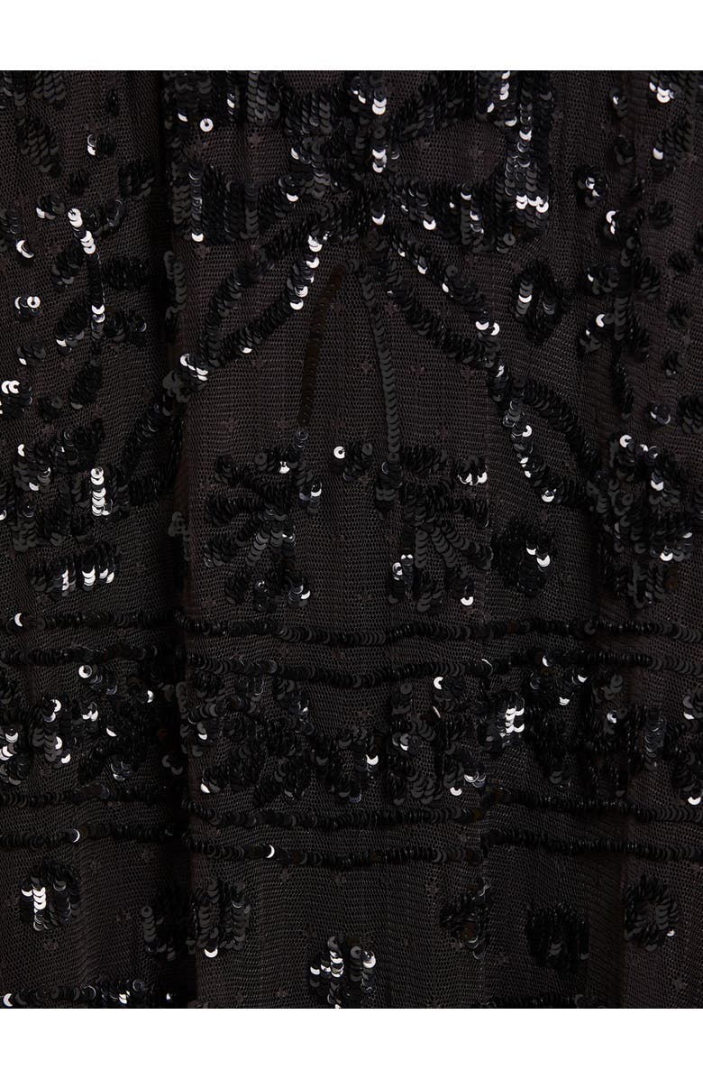 Needle & Thread Celia Long Sleeve Ankle Gown, Alternate, color, Graphite