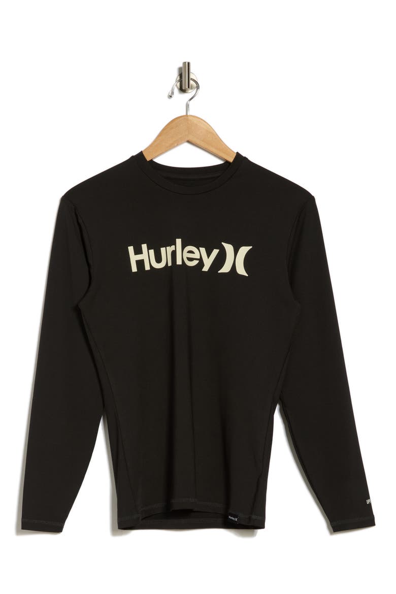 Quick Dry Long Sleeve Rashguard, Alternate, color, BLACK