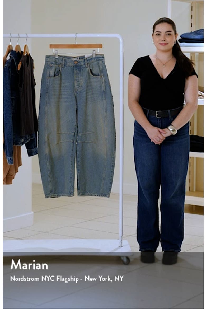 Good Luck Mid Rise Barrel Jeans video