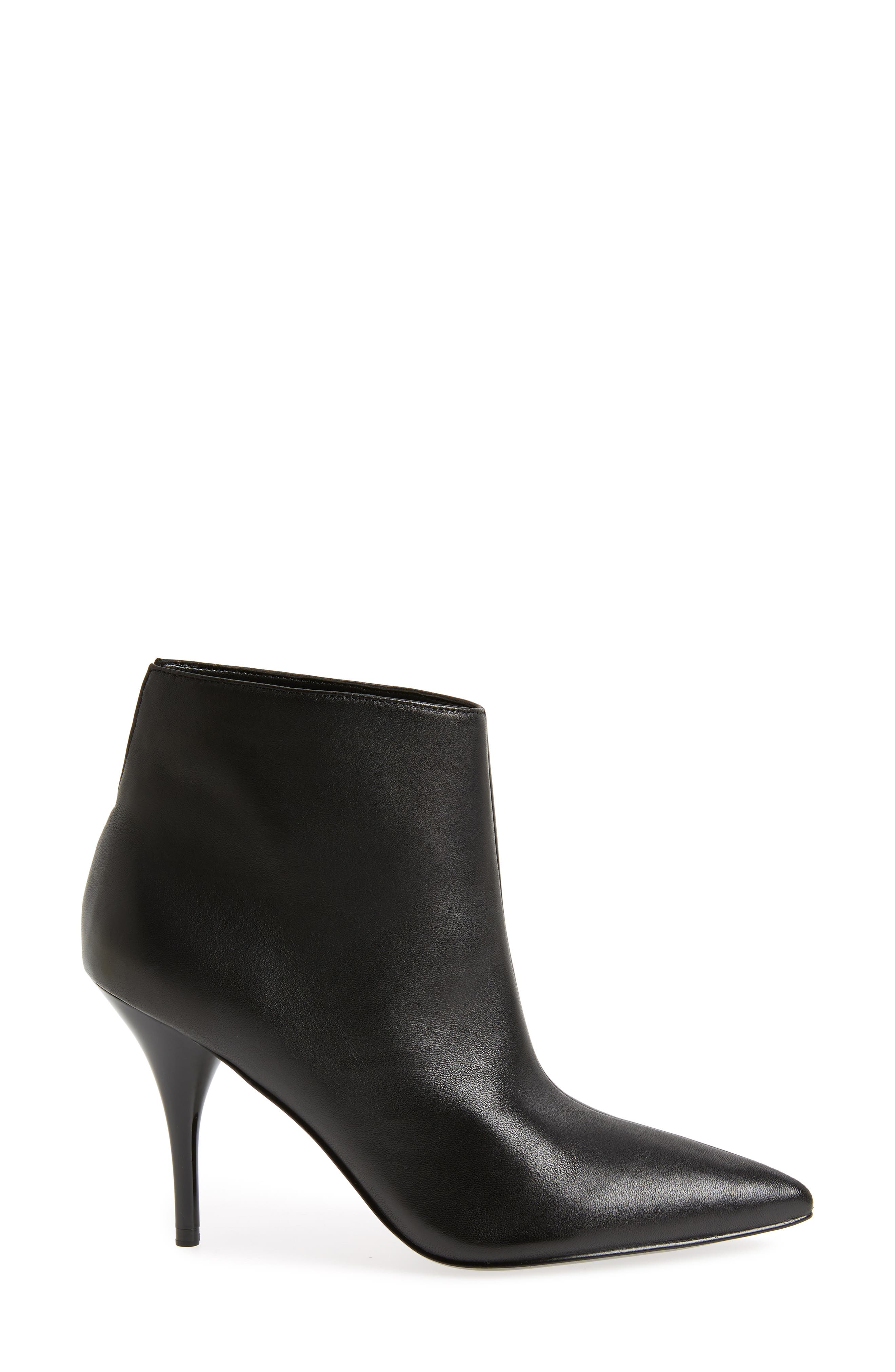 Fenet Pointy Toe Bootie, Alternate, color, BLACK LEATHER