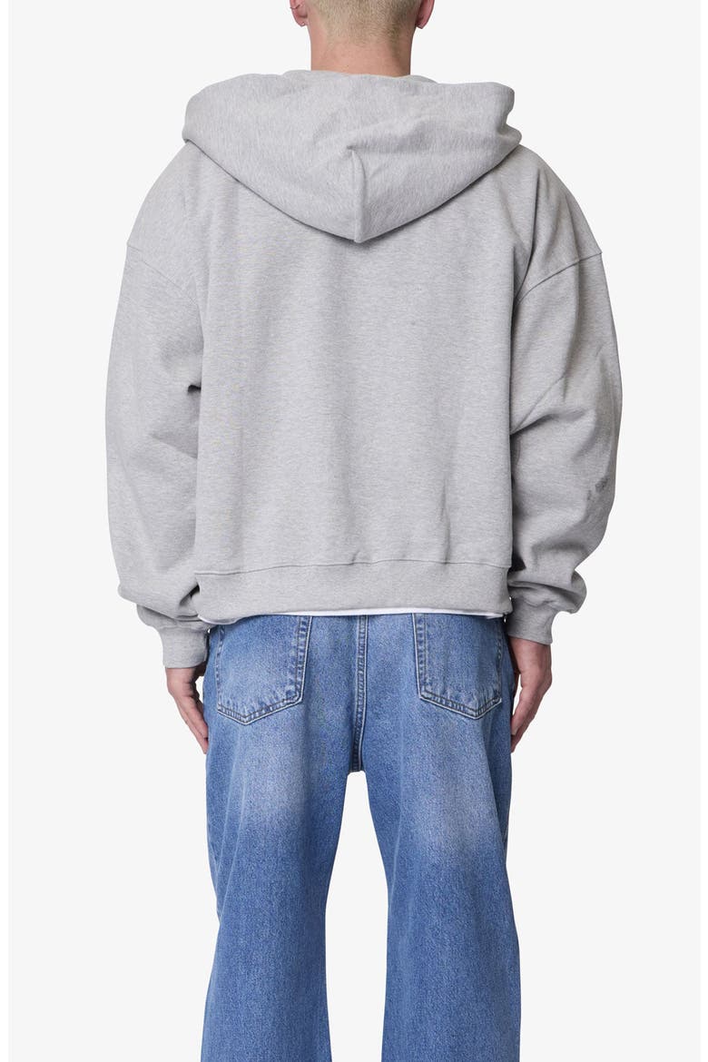 Heavyweight Basic Zip-Up Cotton Hoodie, Alternate, color, HEATHER GREY