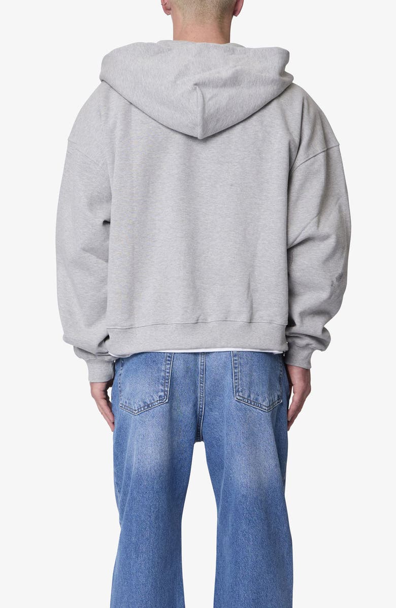 mnml Heavyweight Basic Zip-Up Cotton Hoodie, Alternate, color, Heather Grey
