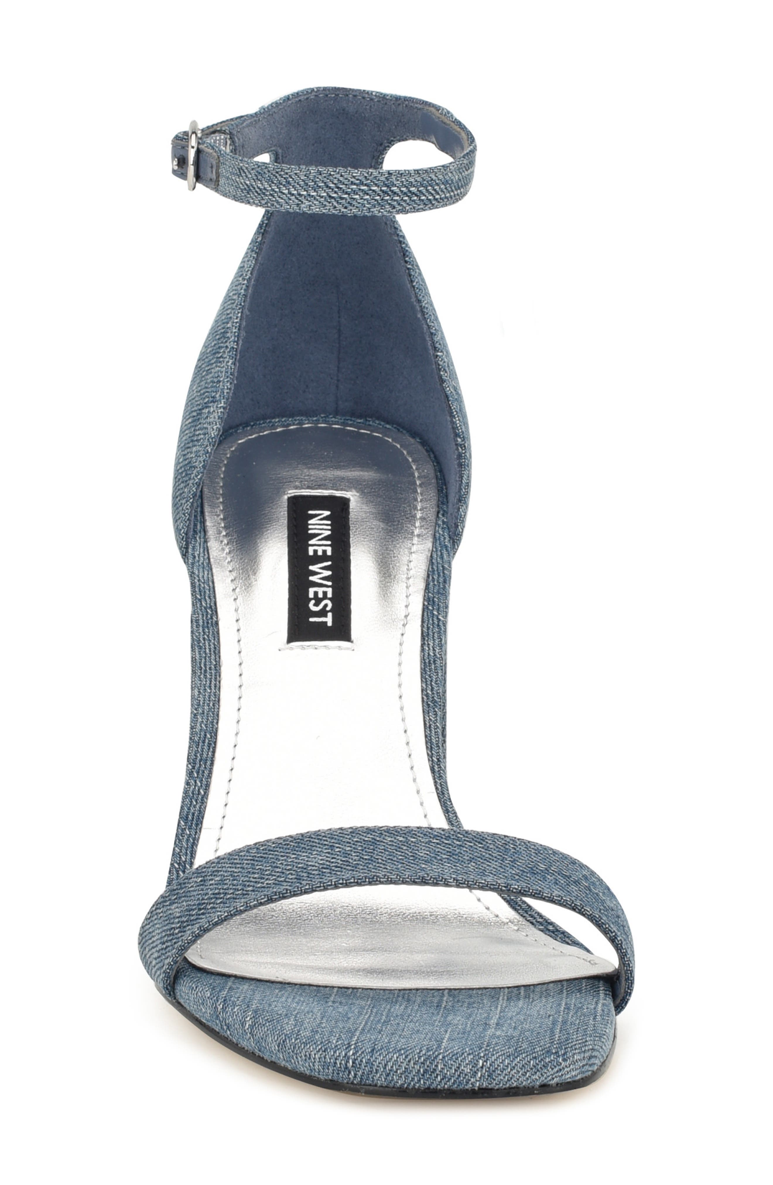 Nine West Ilea Ankle Strap Sandal, Alternate, color, Medium Blue