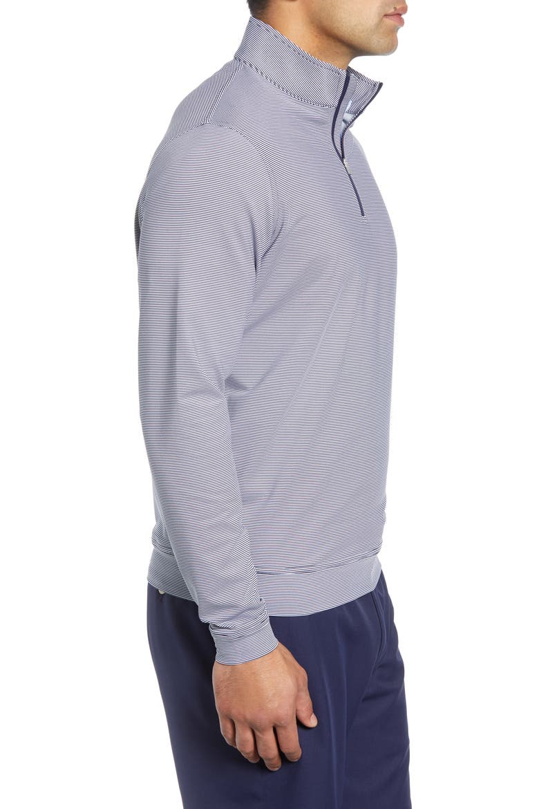 Perth Stripe Quarter Zip Performance Pullover, Alternate, color, NAVY/WHITE