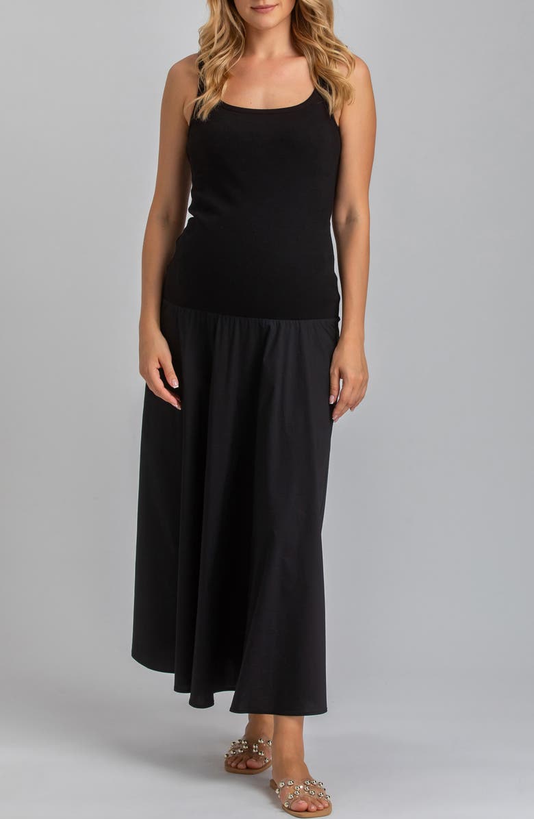 PIETRO BRUNELLI MATERNITY Sleeveless Drop Waist Maternity Dress, Alternate, color,