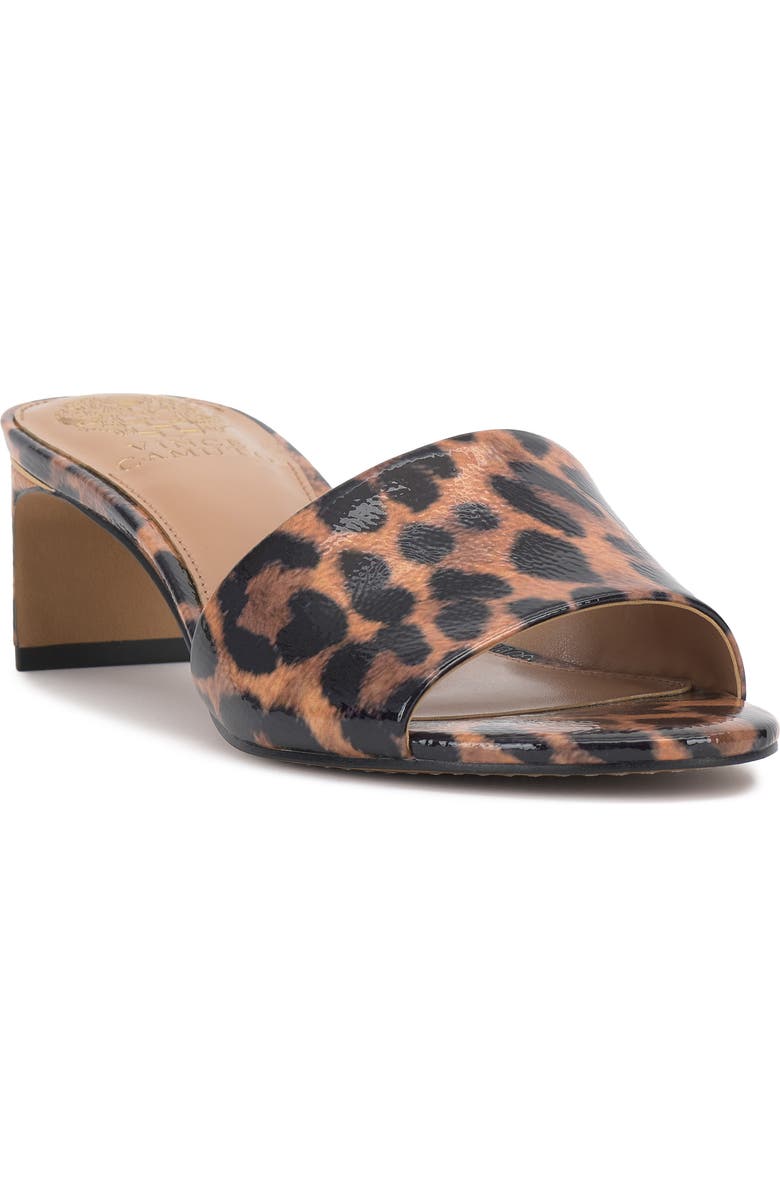 Vince Camuto Linanna Slide Sandal, Main, color, Black/ Natural Leopard
