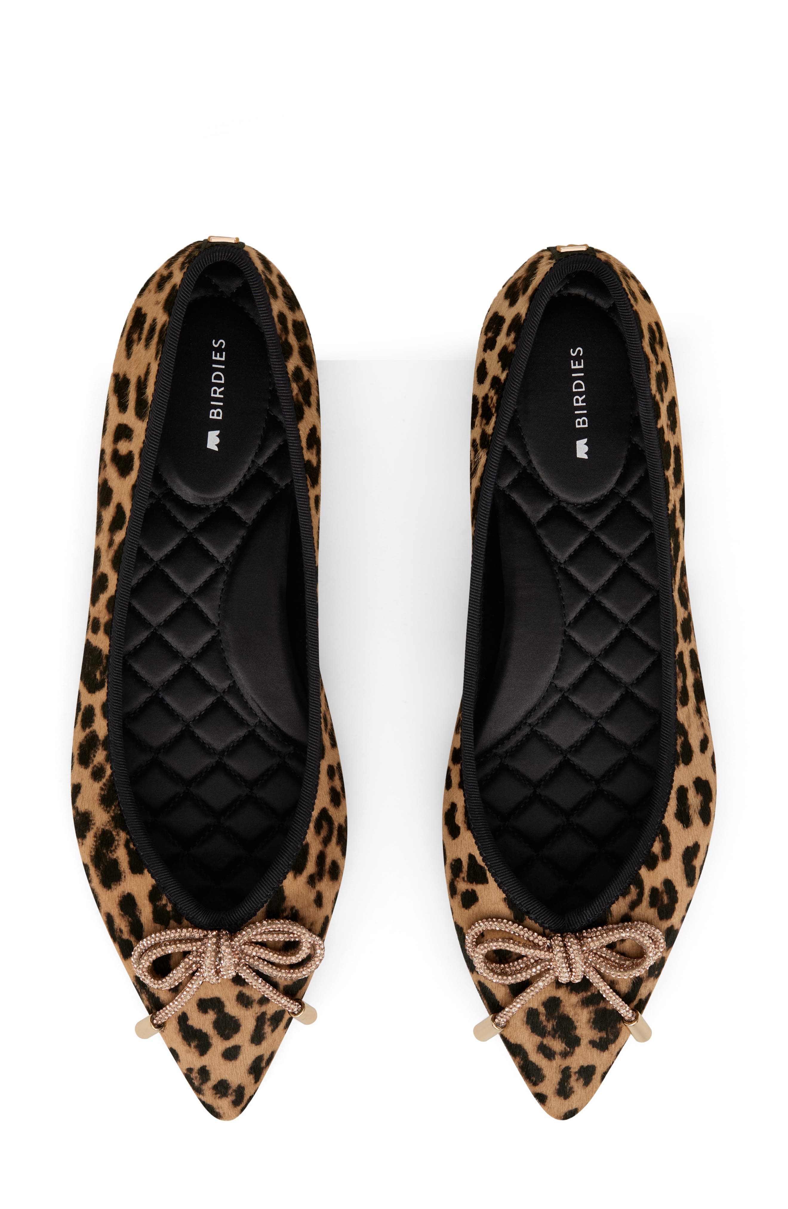 Goldfinch Genuine Calf Hair Pointed Toe Flat, Alternate, color, LEOPARD PRINT CALF HAIR