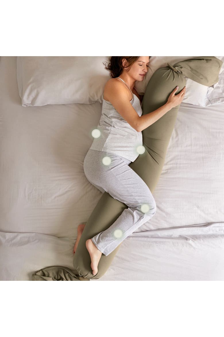 Pregnancy Pillow, Alternate, color, Dusty Olive
