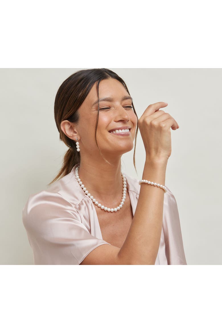 6.0-6.5mm Akoya White Pearl Bracelet, Alternate, color, White Pearl
