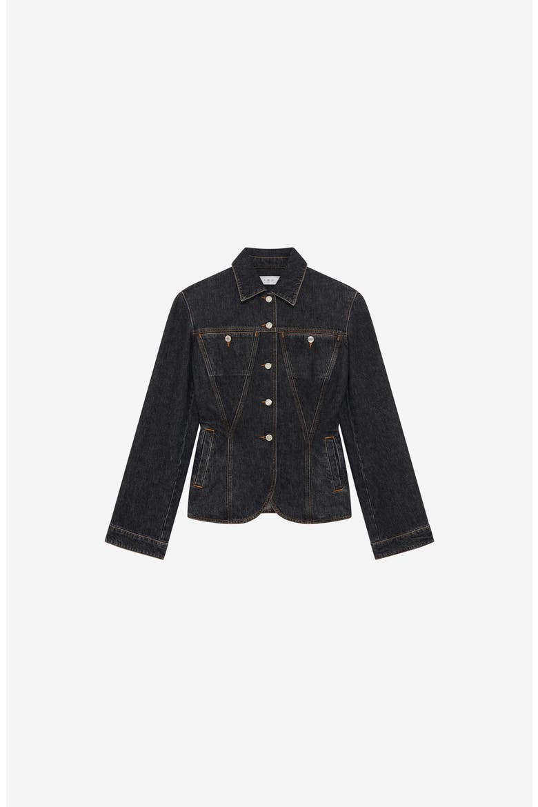 Iloan Denim Jacket, Alternate, color, Steel Denim