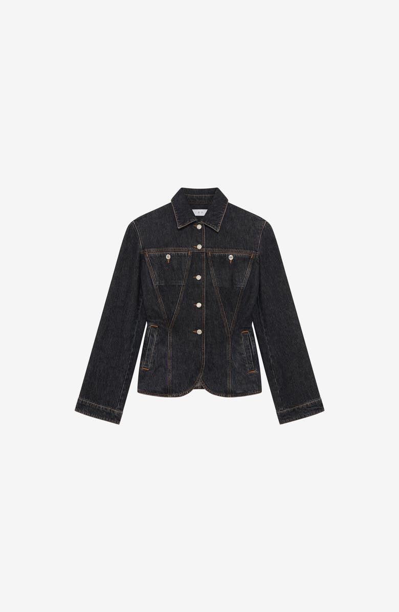 IRO Iloan Denim Jacket, Alternate, color, Steel Denim