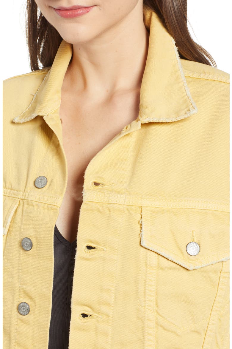 The Harvey Raw Hem Denim Jacket, Alternate, color, THE HONEY POT