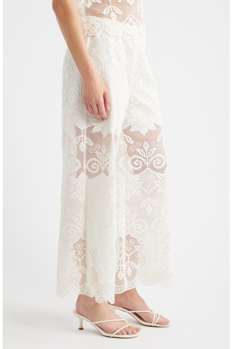 Gina Lace Pants, Alternate, color, IVORY
