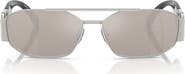 Versace 58mm Mirrored Irregular Sunglasses