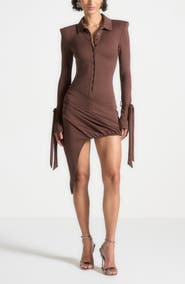 Manière De Voir Diane Draped Asymmetric Mini Dress