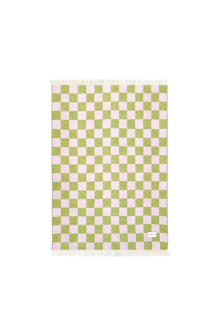 Checkerboard Blanket, Alternate, color, Bright Green