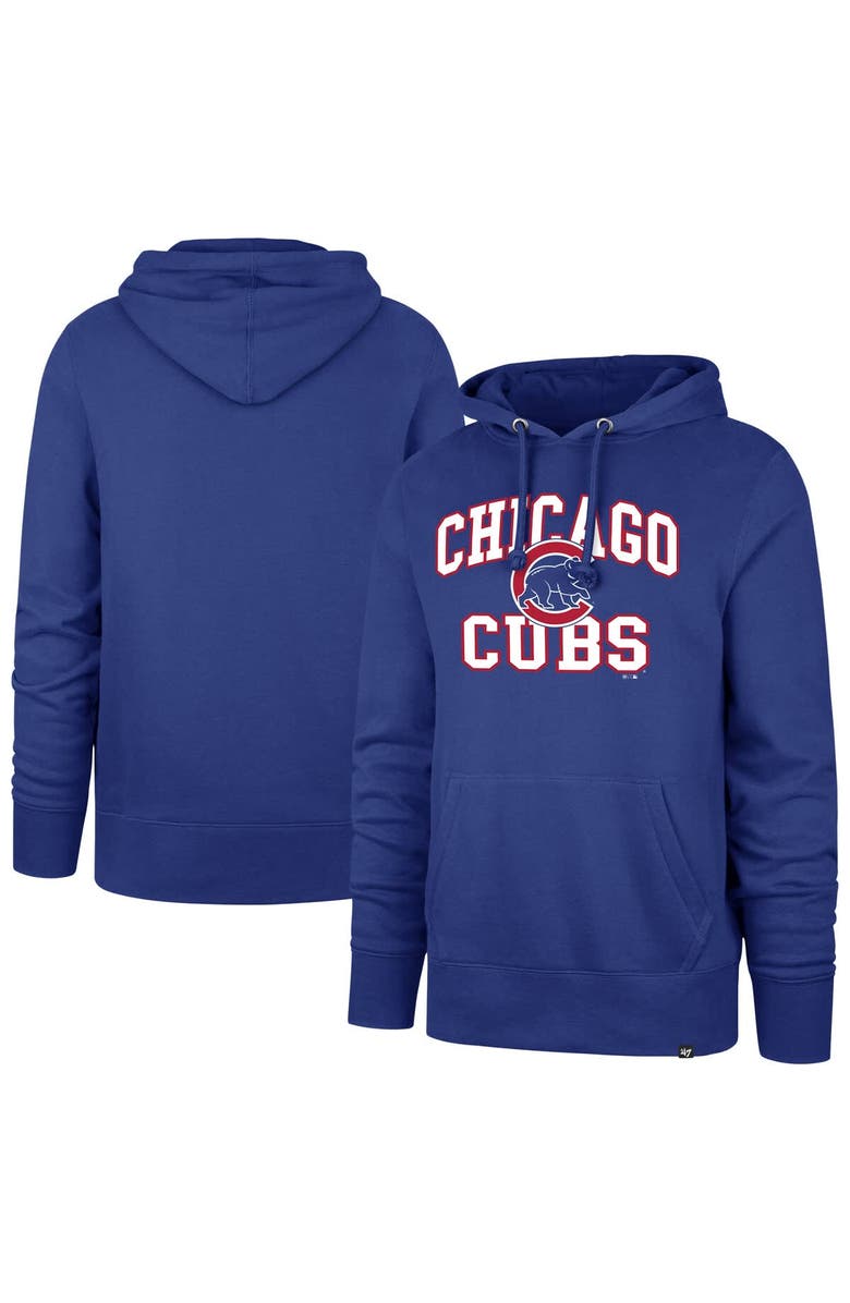 '47 Men's '47  Royal Chicago Cubs Velocity Headline Pullover Hoodie, Alternate, color, 