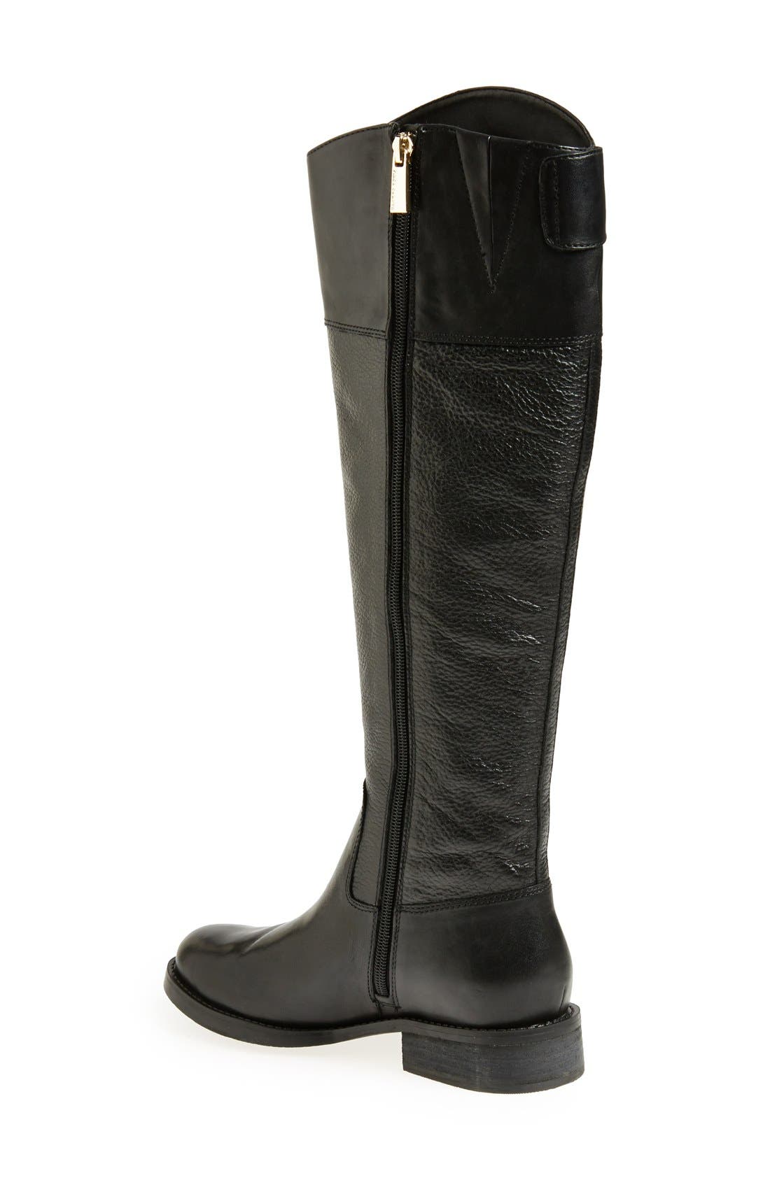 'Fabina' Knee High Boot, Alternate, color, BLACK