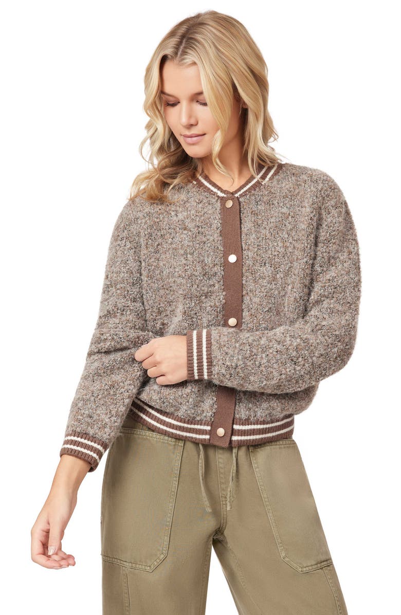 Scotch & Soda Bouclé Bomber Jacket, Alternate, color, Medium Brown