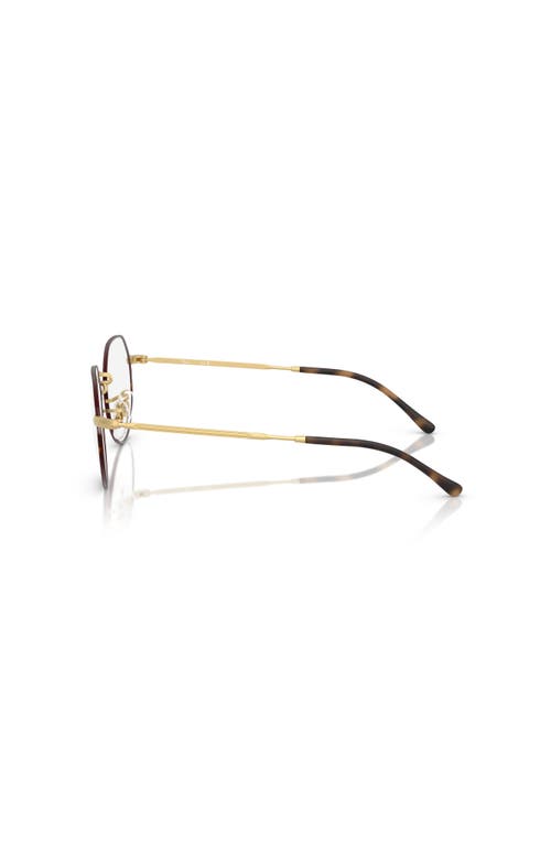 Ray Ban Ray-ban 51mm Irregular Optical Glasses In Gold