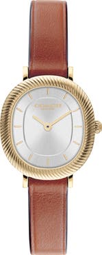 COACH Harlow Quartz Leather Strap Watch, 23.8 mm x 26 mm