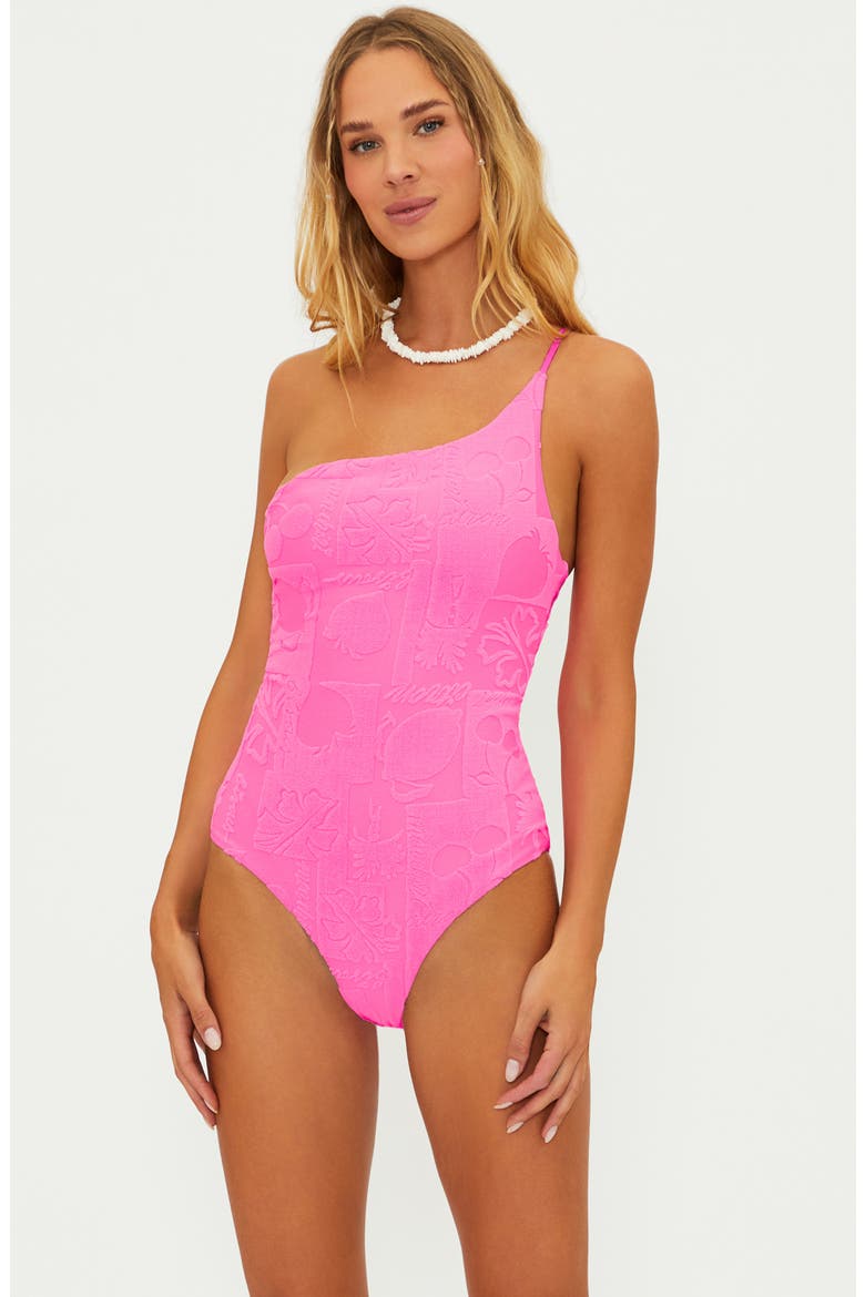 Athena One-Piece Swimsuit, Alternate, color, STRAWBERRY