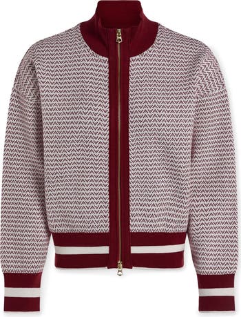 (取寄) バーリー レディース ウォルター ニット ジャケット Varley women Walter Knit Jacket Red Dahlia/White 取寄) バーリー レディース ウォルター ニット ジャケット