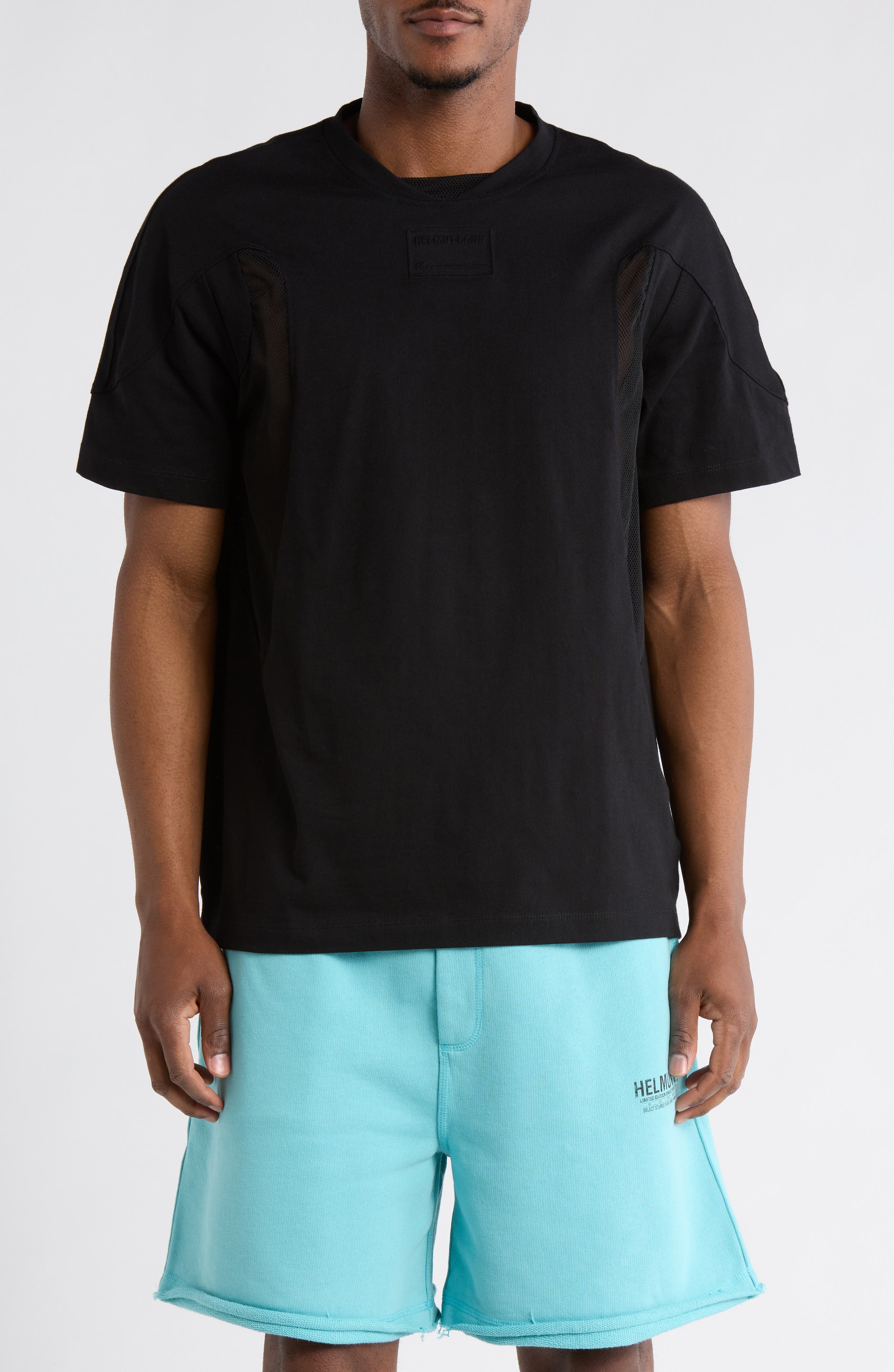 Helmut Lang Sport Seam Mesh Paneled T-Shirt