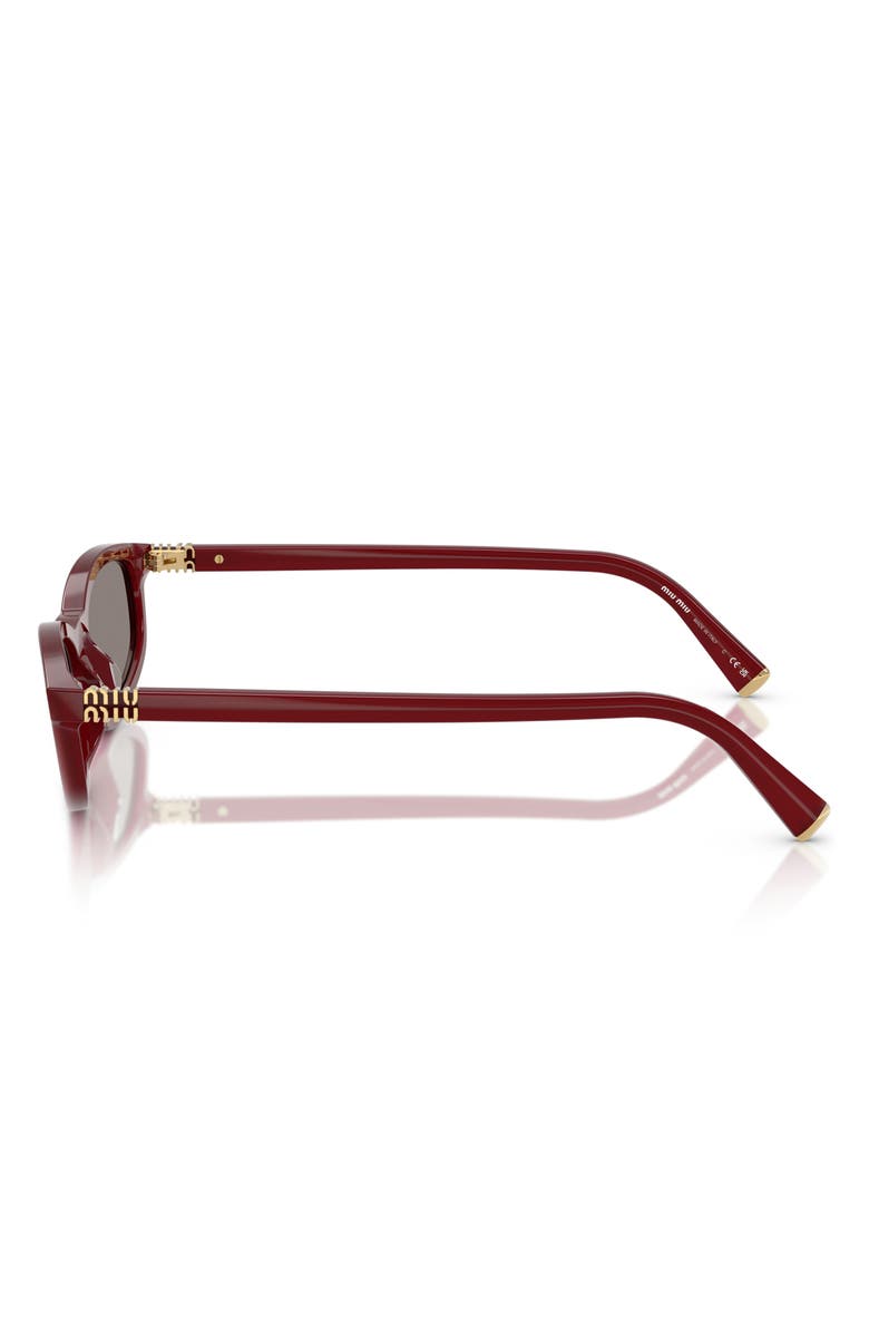Miu Miu 54mm Irregular Sunglasses, Alternate, color, Opal Burgundy / Dark Grey