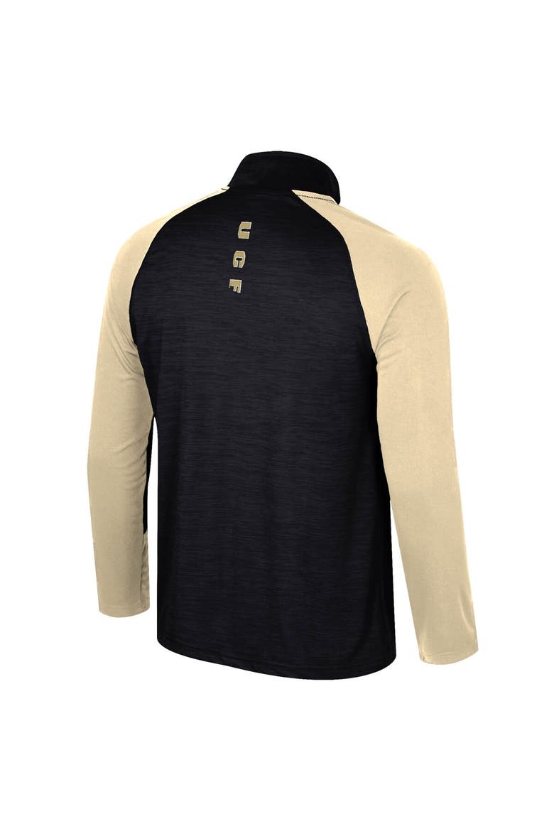 Men's Colosseum Black UCF Knights Langmore Raglan Quarter-Zip Top, Alternate, color, Black