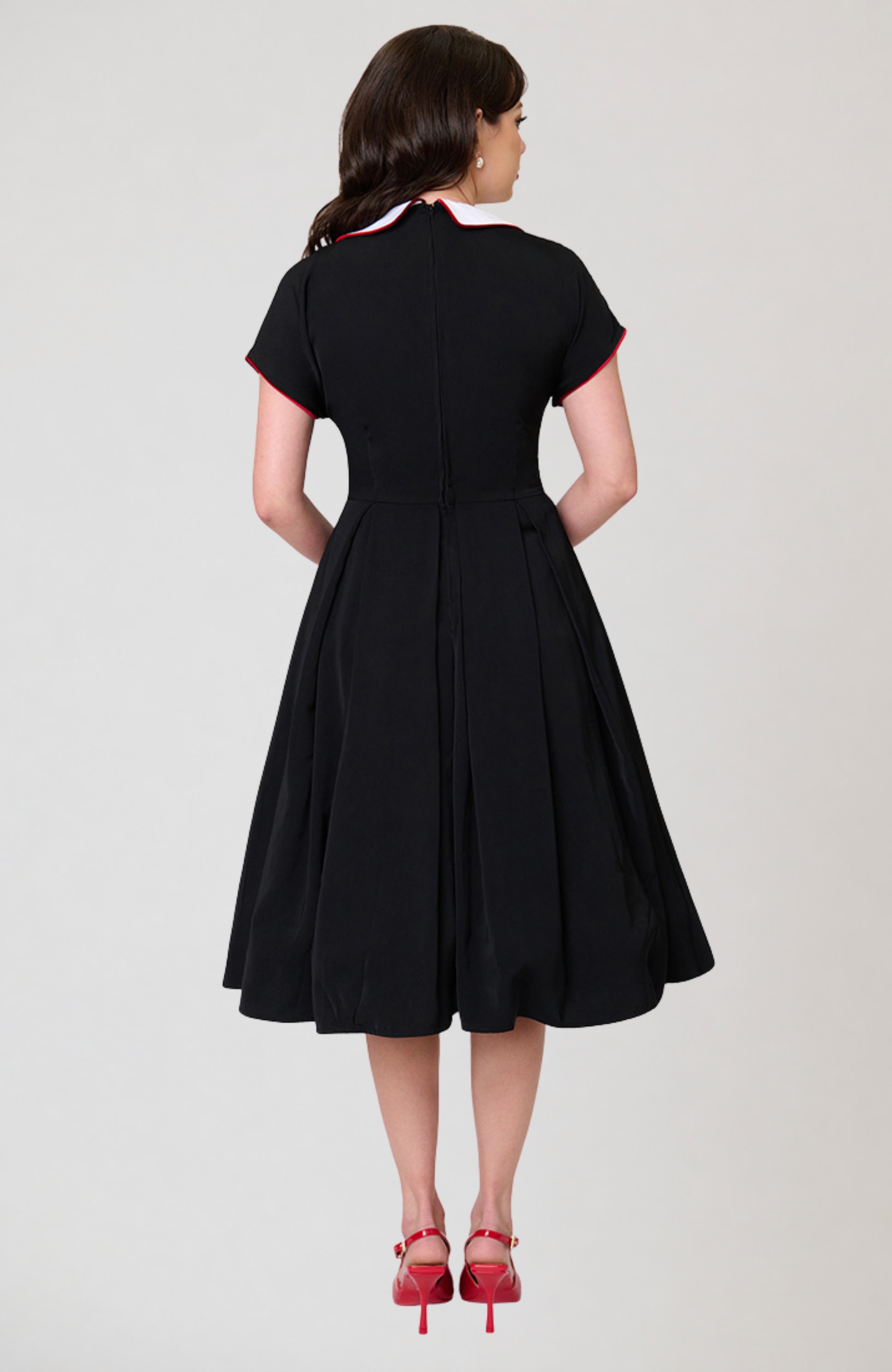 Unique Vintage Peter Pan Collar Pleated Swing Dress (Women) | Nordstrom