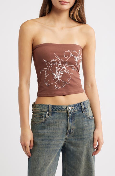 Lily Graphic Tube Top