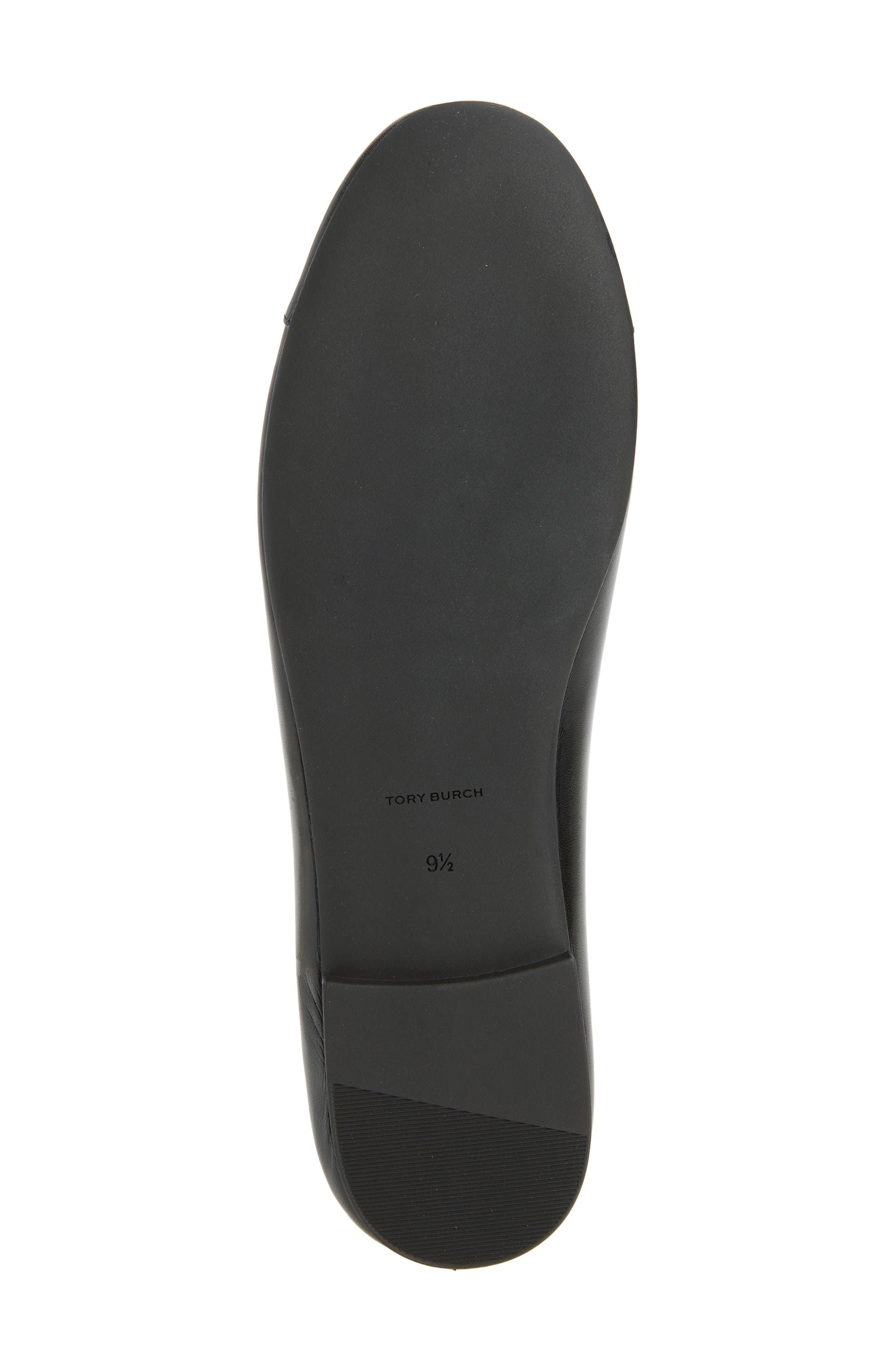Tory Burch Charlie Cap Toe Ballet Flat, Alternate, color, Perfect Black / Gold