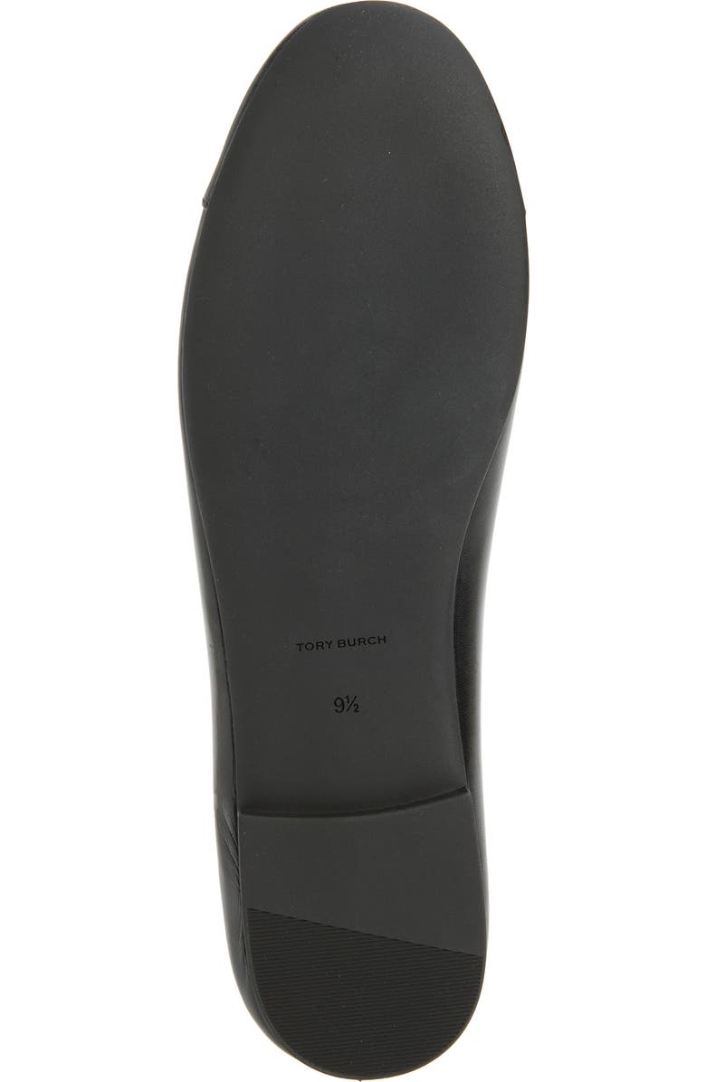 Tory Burch Charlie Cap Toe Ballet Flat, Alternate, color, Perfect Black / Gold