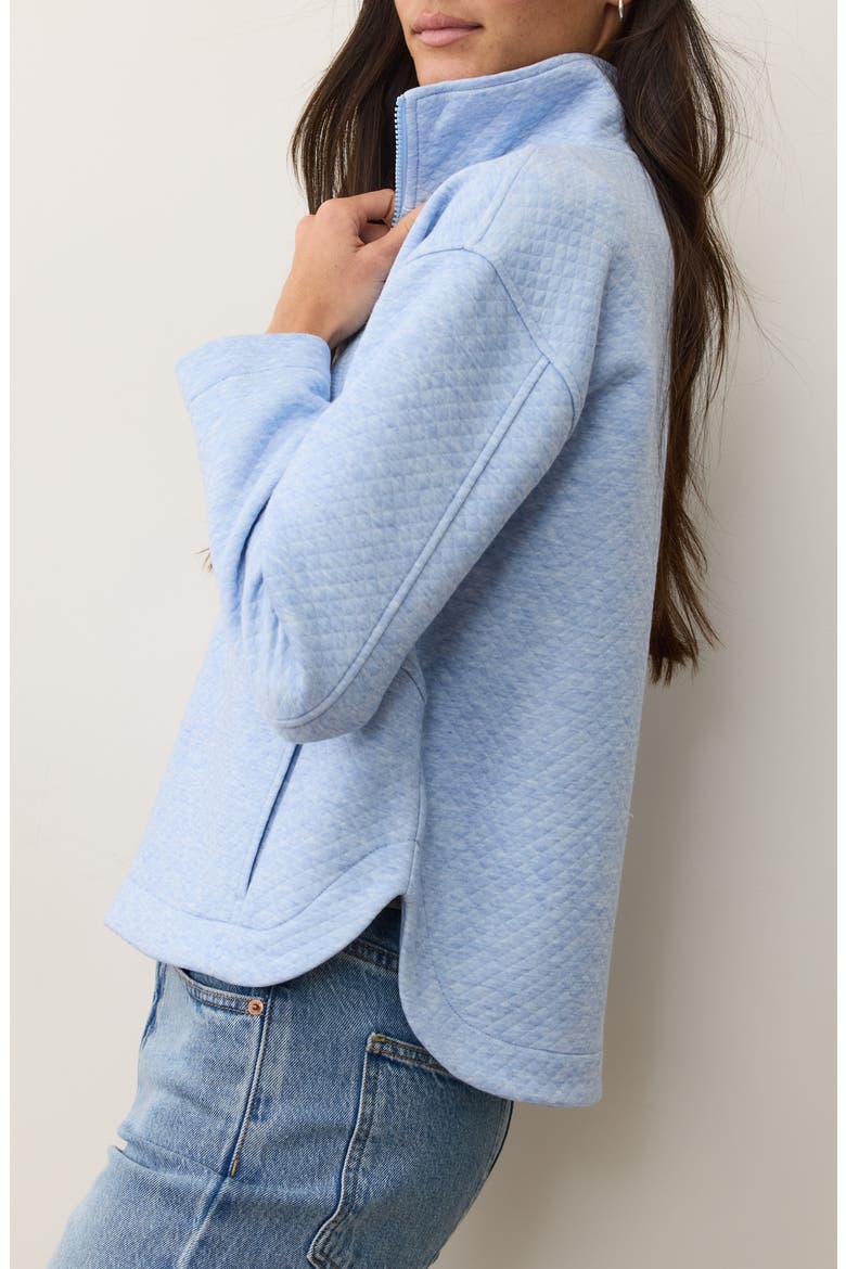 Corbet Quilted Half-Zip Sweatshirt, Alternate, color, SOFT CHAMBRAY