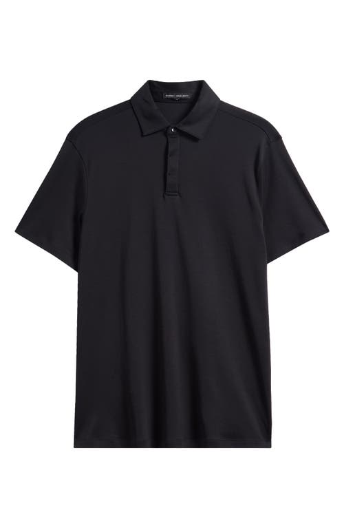 Robert Barakett Georgia Solid Pima Cotton Polo In Black